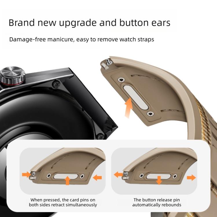 Push Button Composite Nylon Silicone Watch Band, For Huawei Watch GT 6 Pro