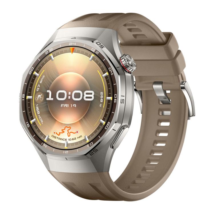 Push Button Single Color Silicone Watch Band, For Huawei Watch GT 6 Pro