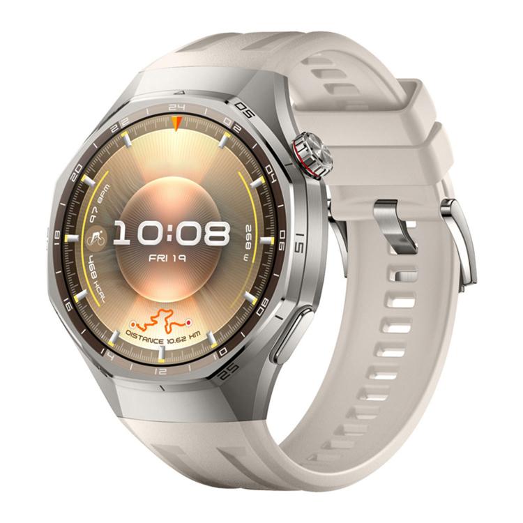 Push Button Single Color Silicone Watch Band, For Huawei Watch GT 6 Pro
