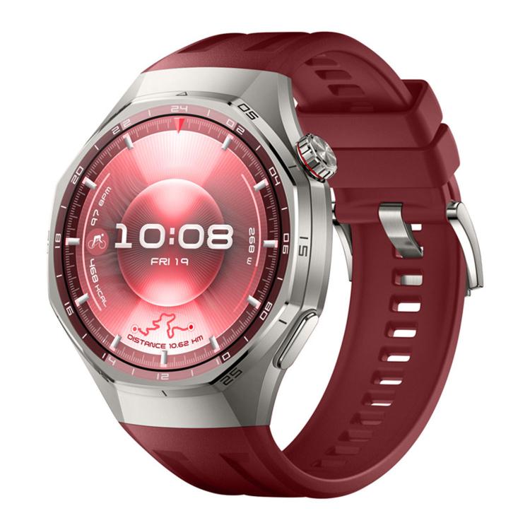 Push Button Single Color Silicone Watch Band, For Huawei Watch GT 6 Pro