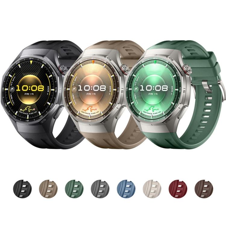 Push Button Single Color Silicone Watch Band, For Huawei Watch GT 6 Pro