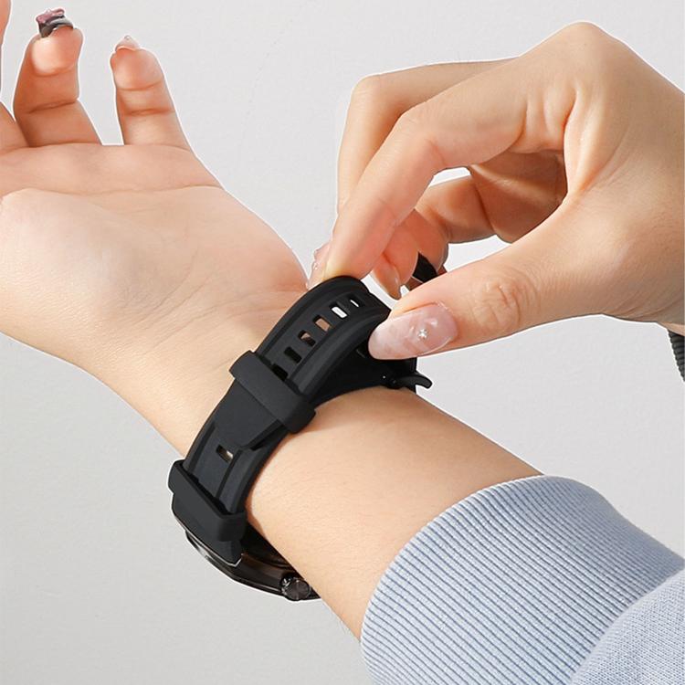 Push Button Single Color Silicone Watch Band, For Huawei Watch GT 6 Pro