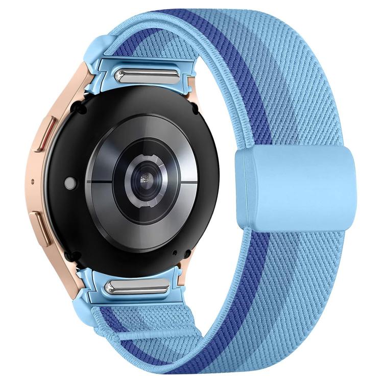 Press Button Twill Plastic Magnetic Buckle Nylon Watch Band, For Samsung Galaxy Watch FE / 7 / 6 / 5 / 4