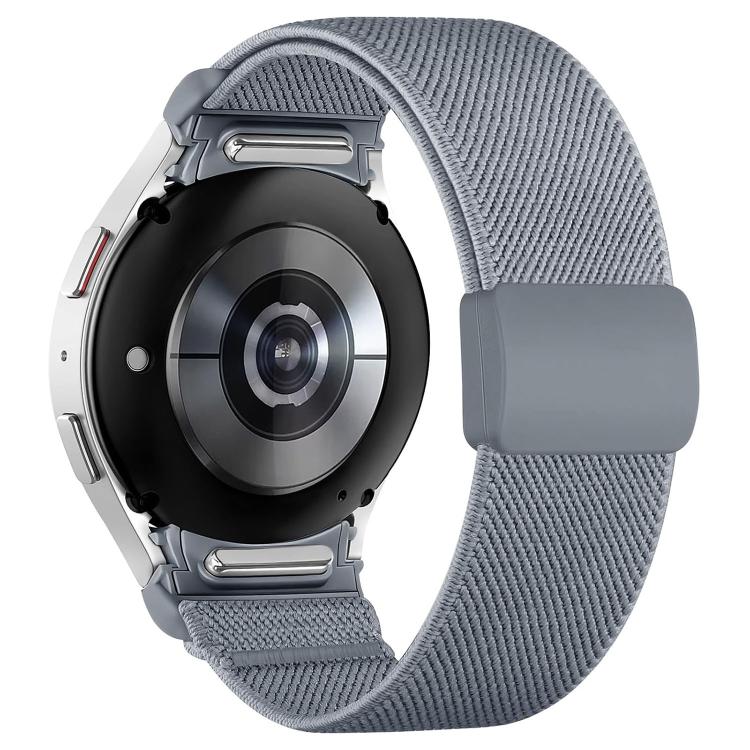 Press Button Twill Plastic Magnetic Buckle Nylon Watch Band, For Samsung Galaxy Watch FE / 7 / 6 / 5 / 4