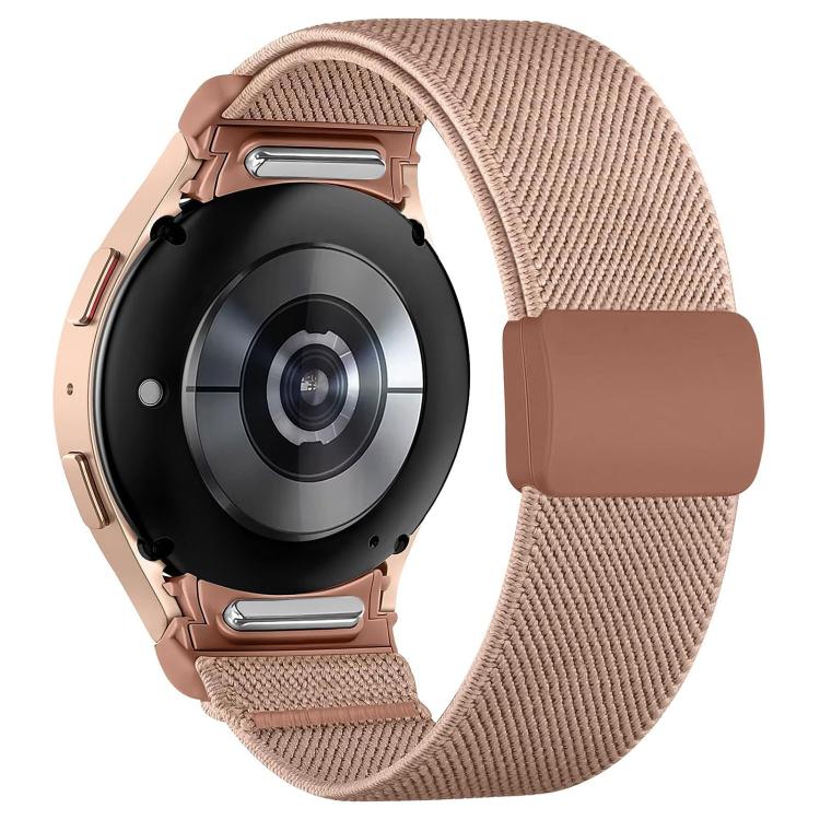 Press Button Twill Plastic Magnetic Buckle Nylon Watch Band, For Samsung Galaxy Watch FE / 7 / 6 / 5 / 4