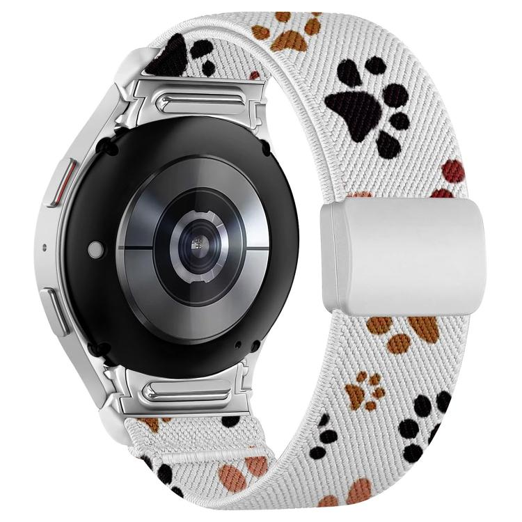 Press Button Twill Plastic Magnetic Buckle Nylon Watch Band, For Samsung Galaxy Watch FE / 7 / 6 / 5 / 4