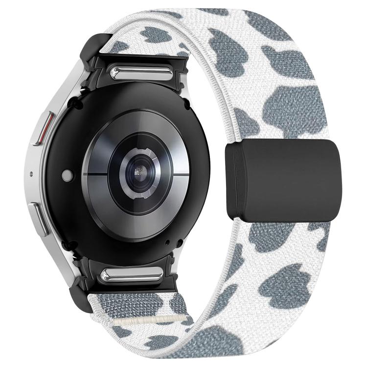 Press Button Twill Plastic Magnetic Buckle Nylon Watch Band, For Samsung Galaxy Watch FE / 7 / 6 / 5 / 4