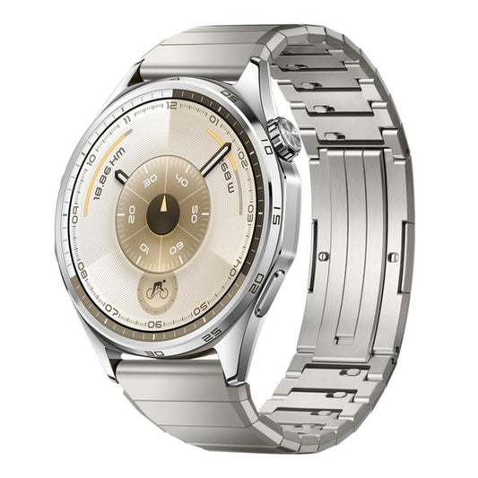 Spring Bar Butterfly Clasp One Bead Titanium Metal Watch Band, 22mm
