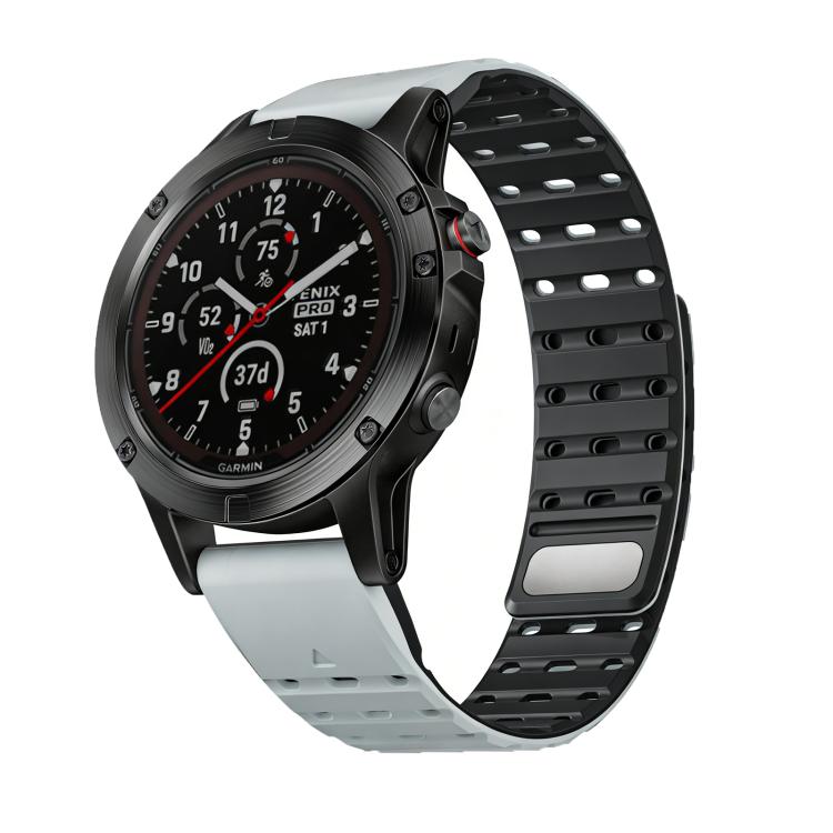 Quick Release Stud Buckle Magnetic Silicone Watch Band, For Garmin 22mm