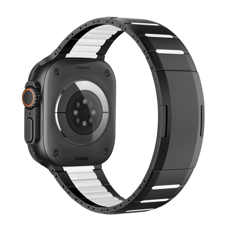 Curved Two-Tone Side-Release Stainless Steel Watch Band, For Apple Watch 49mm / 46mm / 45mm / 44mm, For Apple Watch 42mm / 41mm / 40mm / 38mm