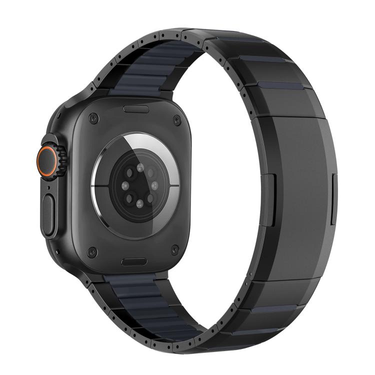 Curved Two-Tone Side-Release Stainless Steel Watch Band, For Apple Watch 49mm / 46mm / 45mm / 44mm, For Apple Watch 42mm / 41mm / 40mm / 38mm