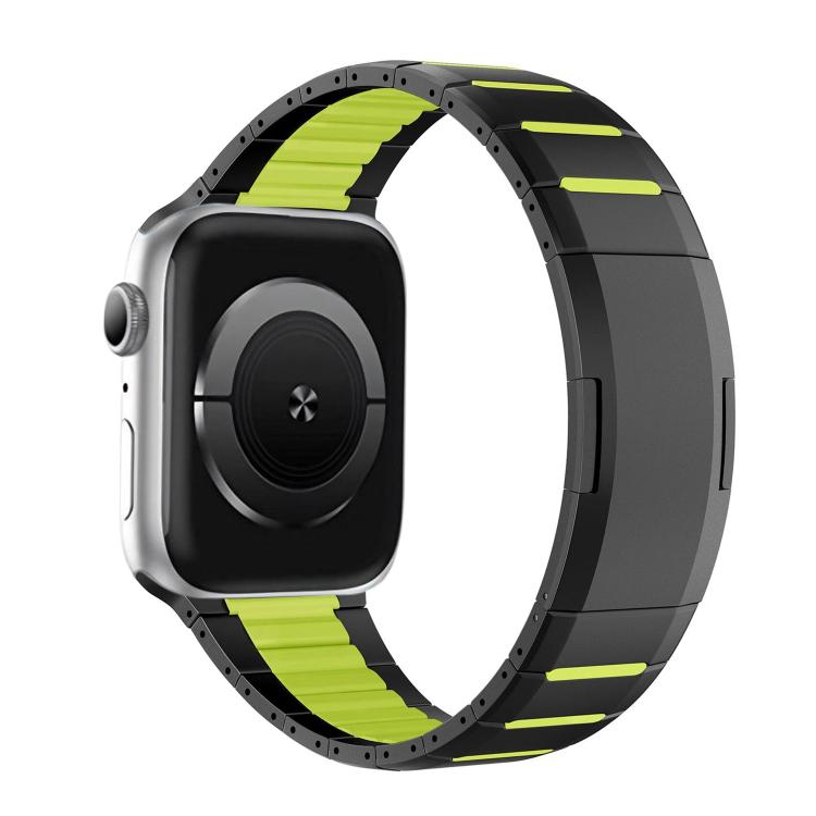 Curved Two-Tone Side-Release Stainless Steel Watch Band, For Apple Watch 49mm / 46mm / 45mm / 44mm, For Apple Watch 42mm / 41mm / 40mm / 38mm