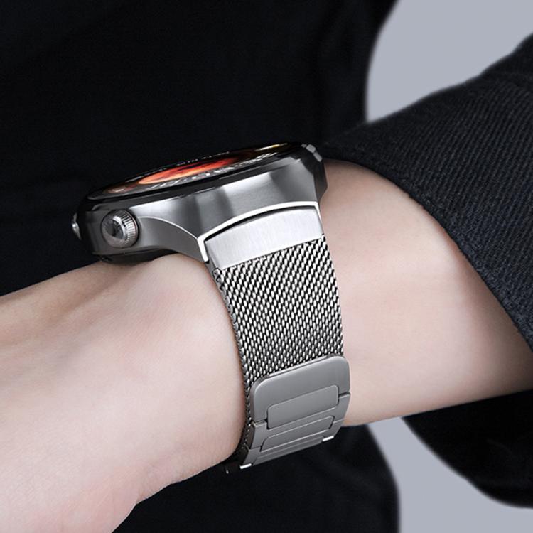 Press Button Seamless Interface I-shaped Magnetic Stainless Steel Watch Band, For Huawei Watch 4 Pro