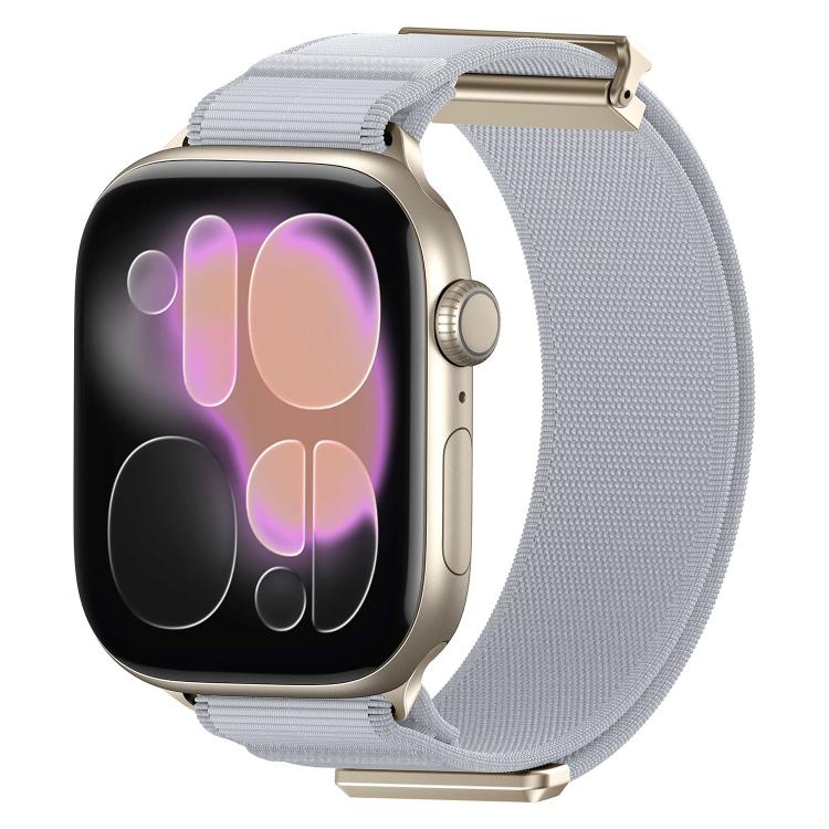 Double-Jointed Magnetic Metal-Tip Nylon Watch Band, For Apple Watch 49mm / 46mm / 45mm / 44mm, For Apple Watch 42mm / 41mm / 40mm / 38mm