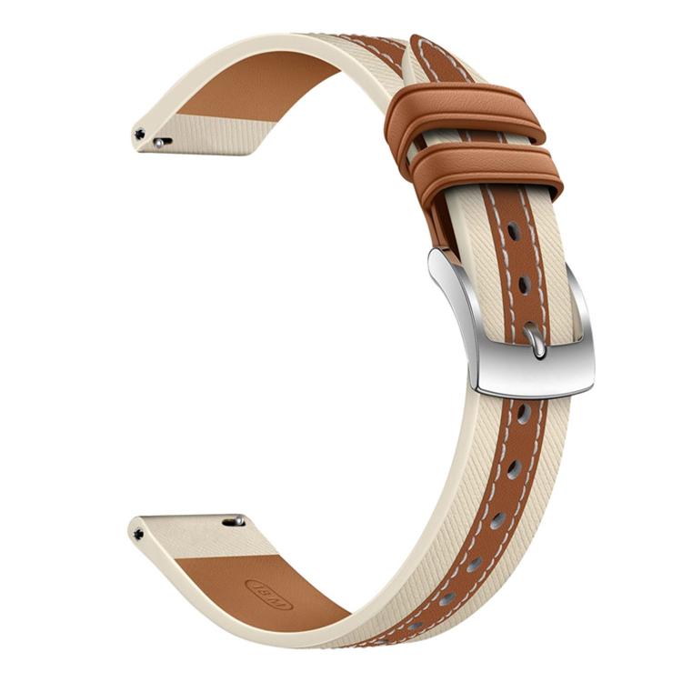Composite Stitching Genuine Leather Watch Band, For Huawei Band 10 / 9 / 8
