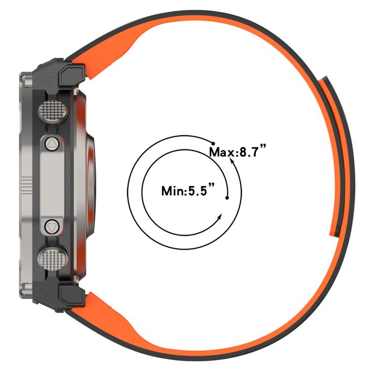Pleated Texture Magnetic Silicone Watch Band, For Amazfit T-Rex Ultra 2