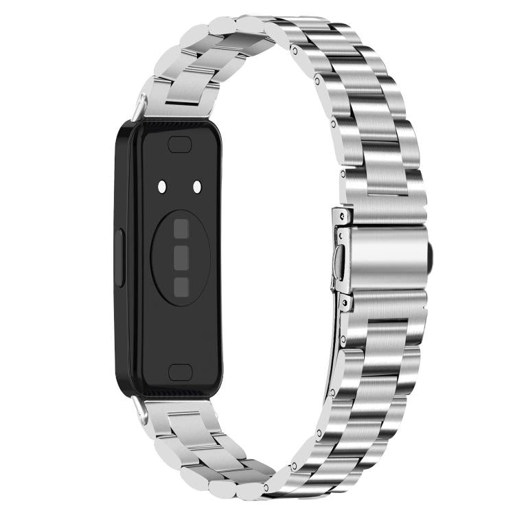 Slim Three Beads Stainless Steel Metal Watch Band, For Huawei Band 11 / Band 11 Pro