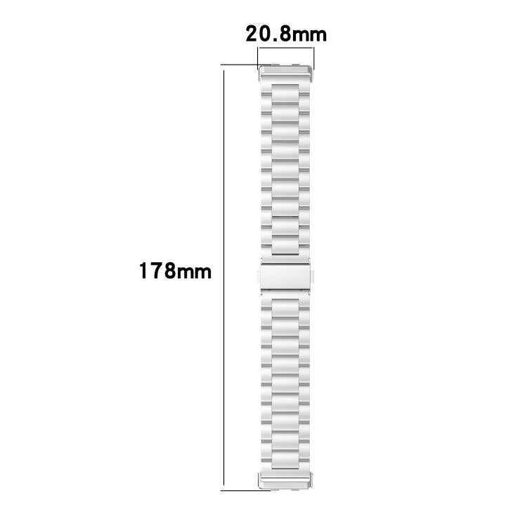 Three Beads Stainless Steel Metal Watch Band, For Huawei Band 11 / Band 11 Pro