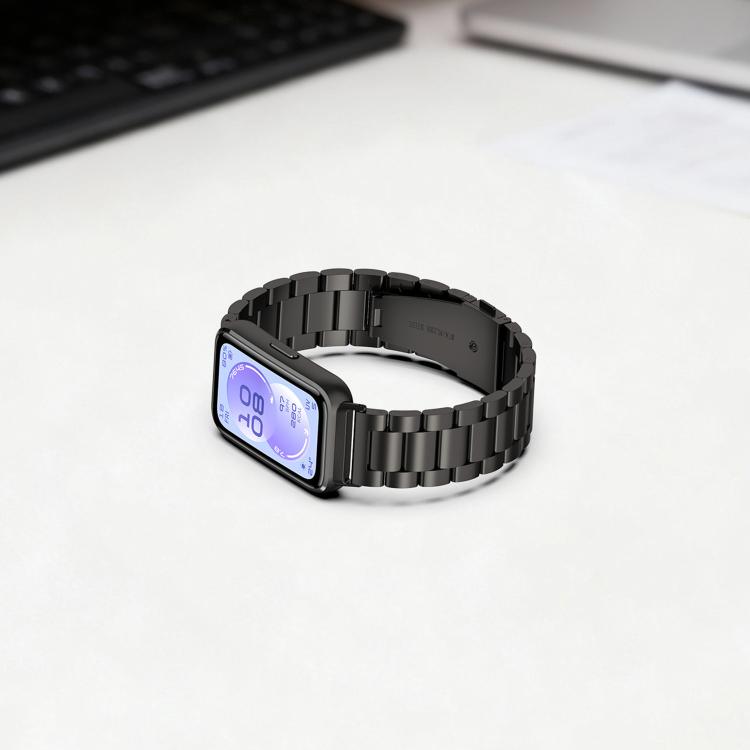 Three Beads Stainless Steel Metal Watch Band, For Huawei Band 11 / Band 11 Pro