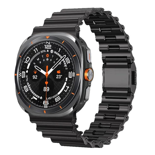 Ocean Wave Texture Magnetic Clasp Stainless Steel Watch Band, For Galaxy Watch Ultra2 2026 / 2025 / 1 2024