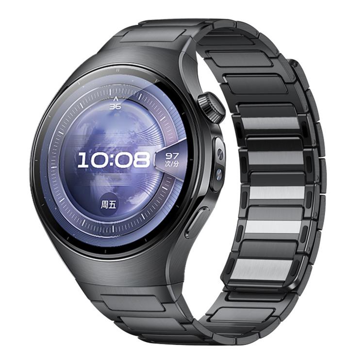 Press Button Interface Magnetic I-Shaped Stainless Steel Watch Band, For Huawei Watch 5 46mm