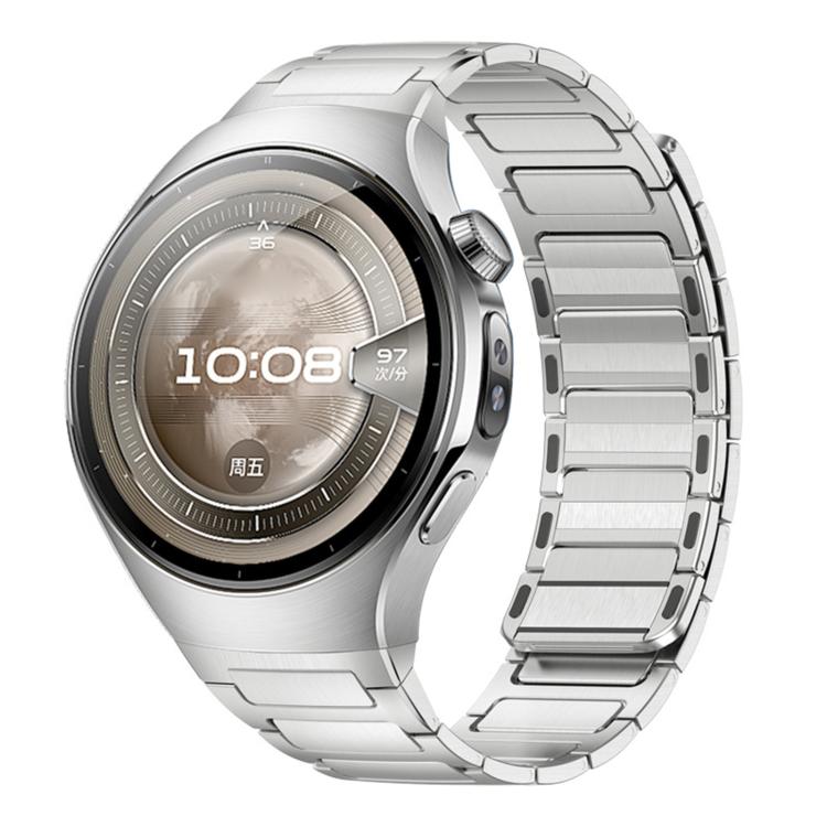 Press Button Interface Magnetic I-Shaped Stainless Steel Watch Band, For Huawei Watch 5 46mm