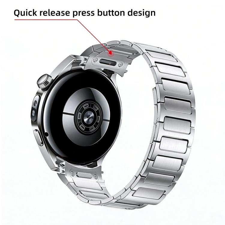 Press Button Interface Magnetic I-Shaped Stainless Steel Watch Band, For Huawei Watch 5 46mm