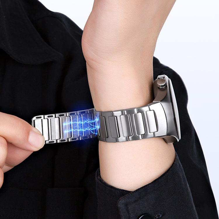 Press Button Interface Magnetic I-Shaped Stainless Steel Watch Band, For Huawei Watch 5 46mm