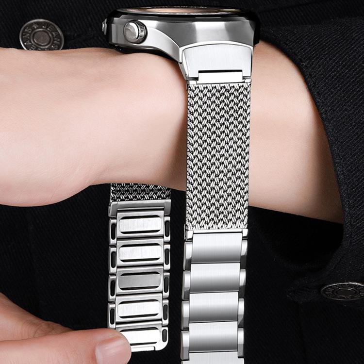 Press Button Magnetic Clasp Chain Stainless Steel Watch Band, For Huawei Watch 4 Pro