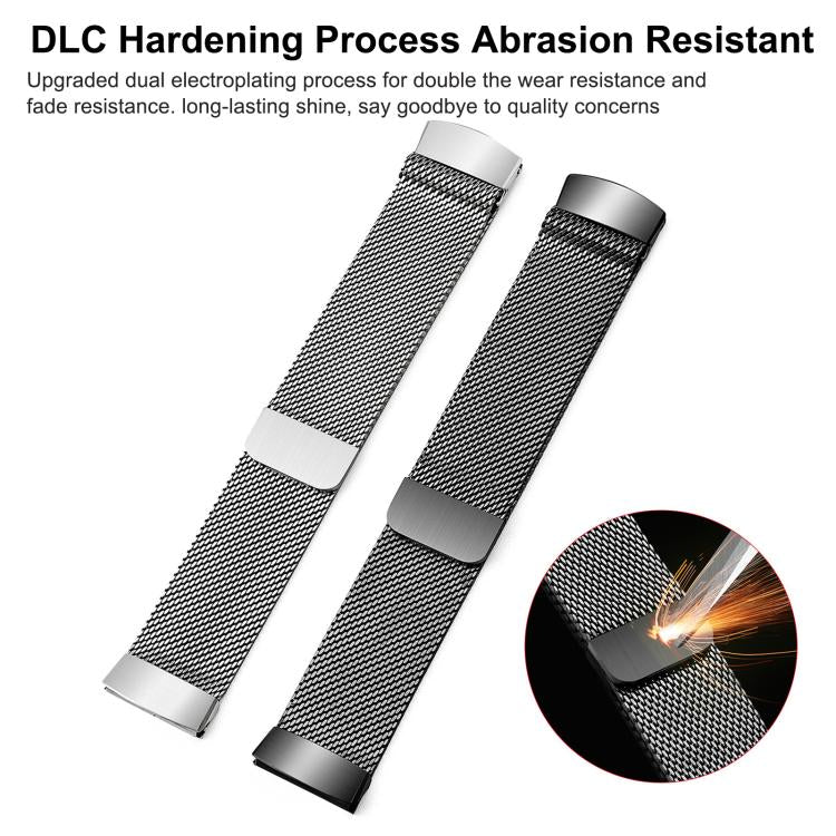 Press Button Seamless Interface Milanese Magnetic Stainless Steel Watch Band, For Huawei Watch 4 Pro