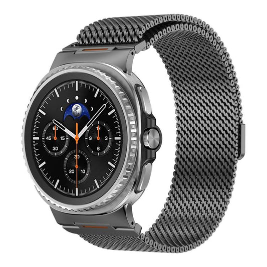 Vibrant Style Thick Mesh Milanese Magnetic Watch Band, For Galaxy Watch9 / 8 / 8 Classic