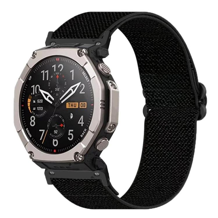 Butterfly Slide Clasp 26mm Elastic Nylon Watch Band, For Amazfit T-Rex Ultra 2