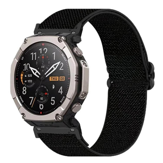 Butterfly Slide Clasp 26mm Elastic Nylon Watch Band, For Amazfit T-Rex Ultra 2