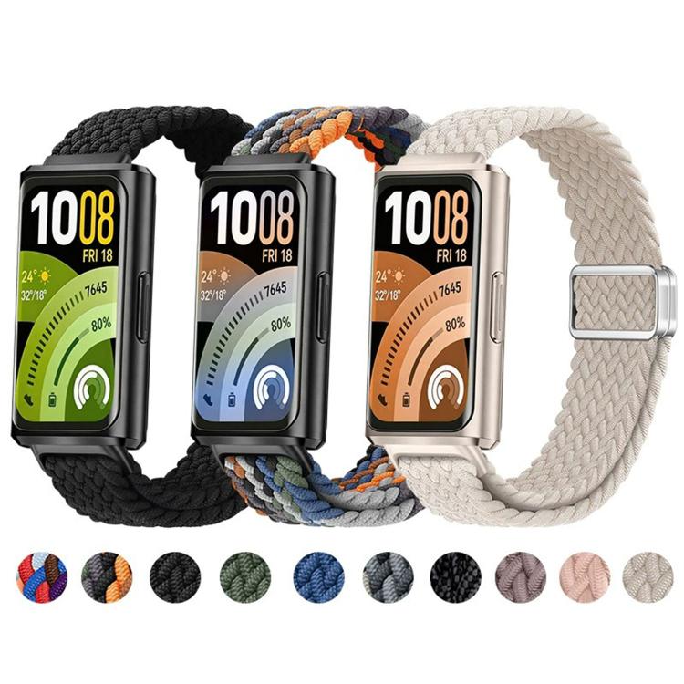 Slide Magnetic Clasp Nylon Woven Loop Watch Band, For Huawei Band 11 / Band 11 Pro