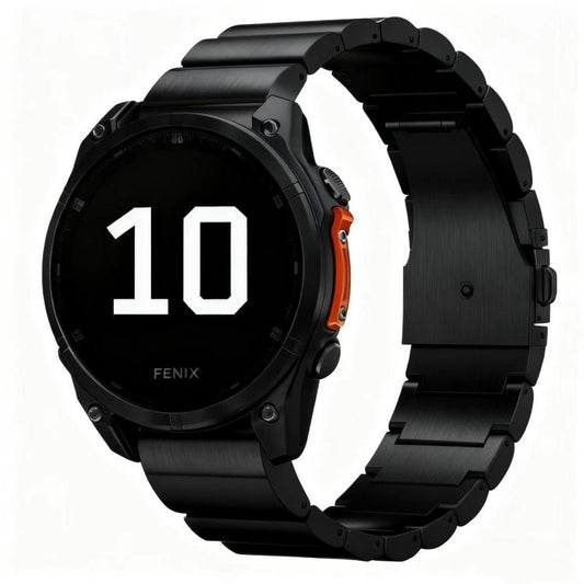 One Beads Flat Button Titanium Alloy Quick Release Watch Band, For Garmin 26mm, For Garmin 22mm