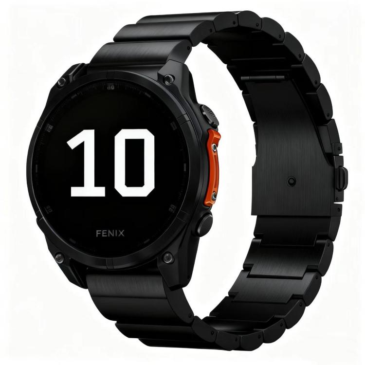 One Beads Flat Button Titanium Alloy Quick Release Watch Band, For Garmin 26mm, For Garmin 22mm