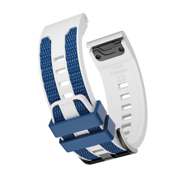 Two Color Matching Sports Silicone Quick Release Watch Band, For Garmin 26mm, For Garmin 22mm