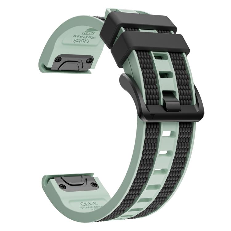 Two Color Matching Sports Silicone Quick Release Watch Band, For Garmin 26mm, For Garmin 22mm