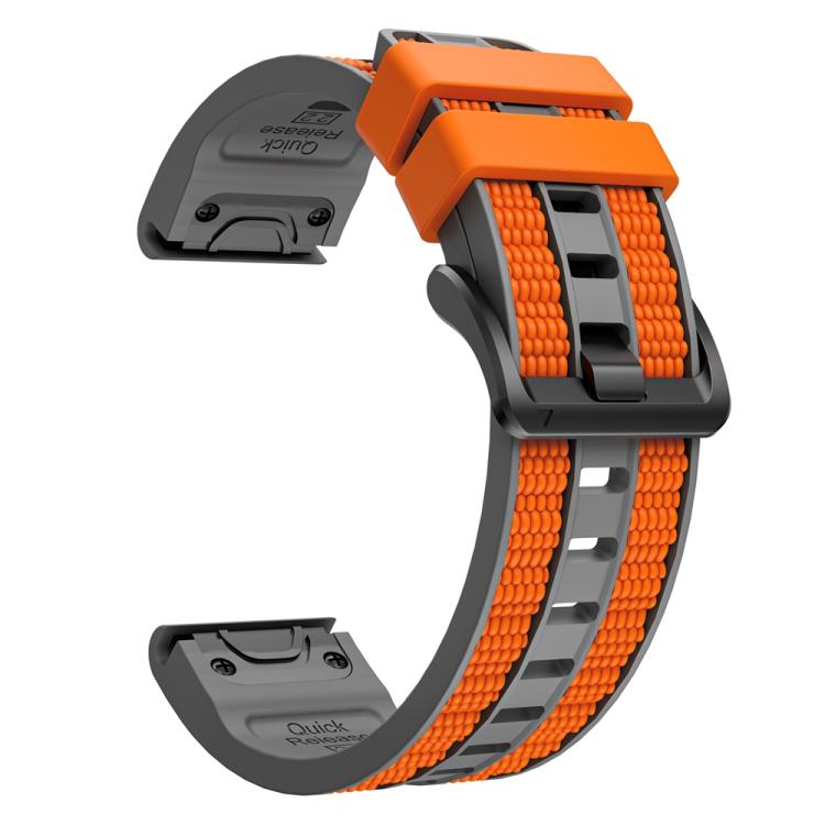 Two Color Matching Sports Silicone Quick Release Watch Band, For Garmin 26mm, For Garmin 22mm