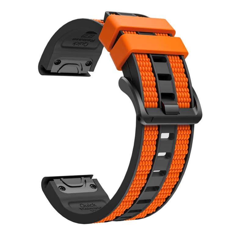 Two Color Matching Sports Silicone Quick Release Watch Band, For Garmin 26mm, For Garmin 22mm