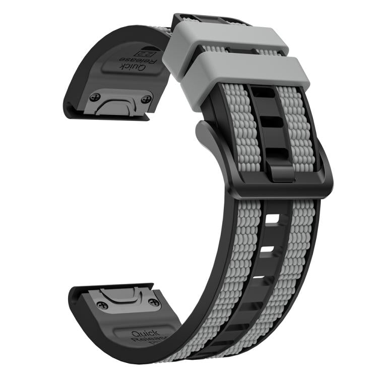 Two Color Matching Sports Silicone Quick Release Watch Band, For Garmin 26mm, For Garmin 22mm