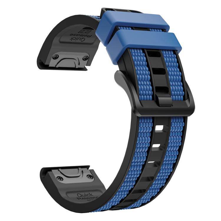 Two Color Matching Sports Silicone Quick Release Watch Band, For Garmin 26mm, For Garmin 22mm