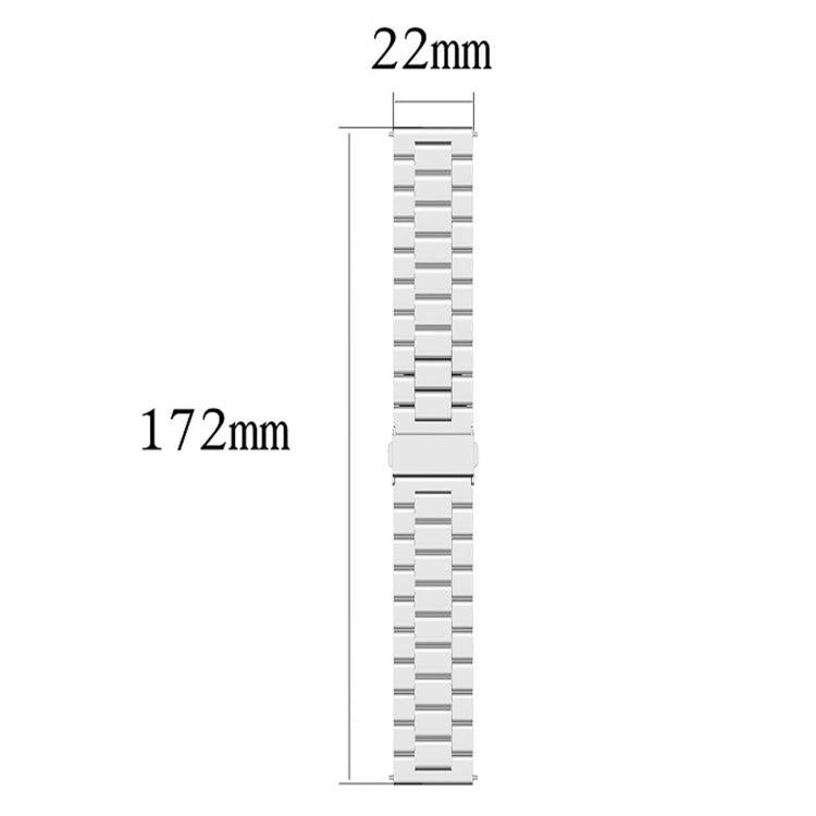 Three Beads Folding Clasp Stainless Steel Watch Band, For Huawei Watch GT Runner 2