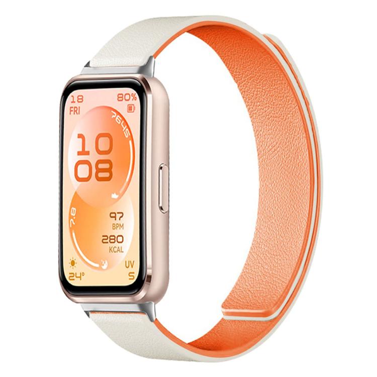 Lychee Texture Soft Magnetic Silicone Watch Band, For Huawei Band 11 / Band 11 Pro