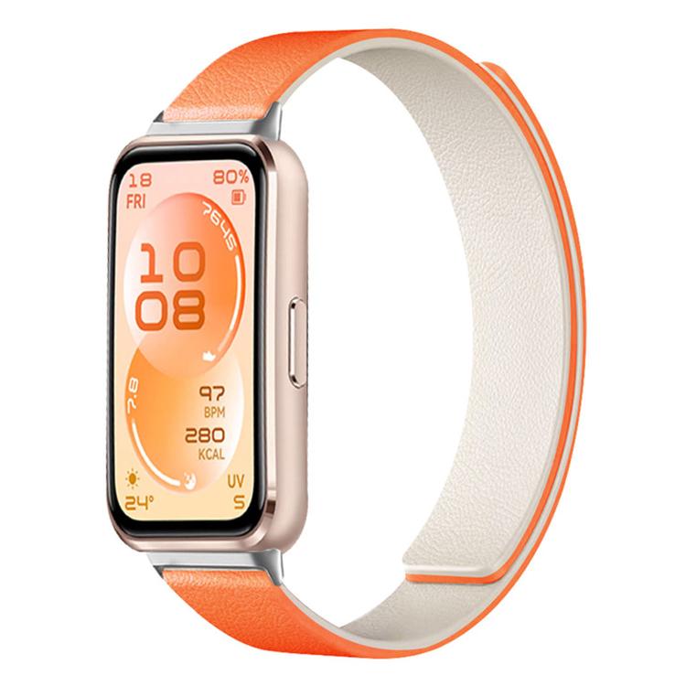 Lychee Texture Soft Magnetic Silicone Watch Band, For Huawei Band 11 / Band 11 Pro