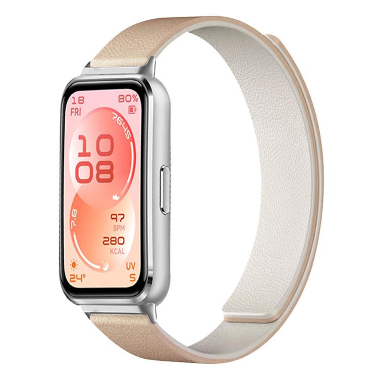 Lychee Texture Soft Magnetic Silicone Watch Band, For Huawei Band 11 / Band 11 Pro