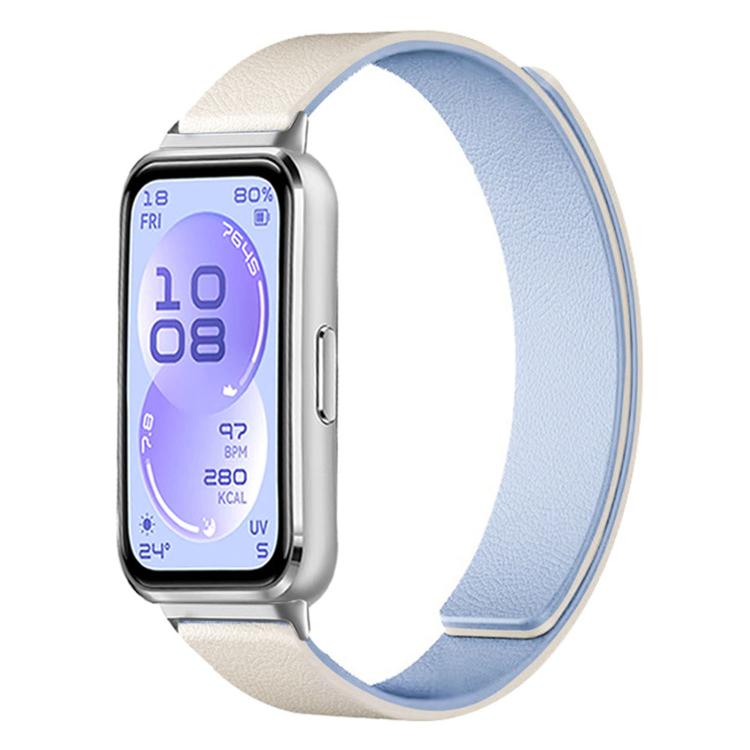 Lychee Texture Soft Magnetic Silicone Watch Band, For Huawei Band 11 / Band 11 Pro