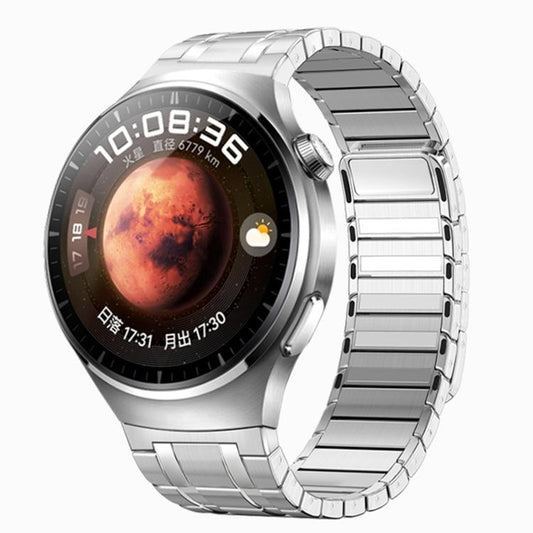 Seamless Press Button AP Style Magnetic Stainless Steel Watch Band, For Huawei Watch 4 Pro