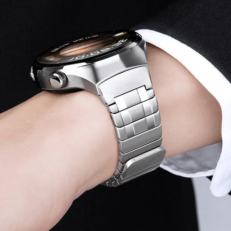 Seamless Press Button AP Style Magnetic Stainless Steel Watch Band, For Huawei Watch 4 Pro