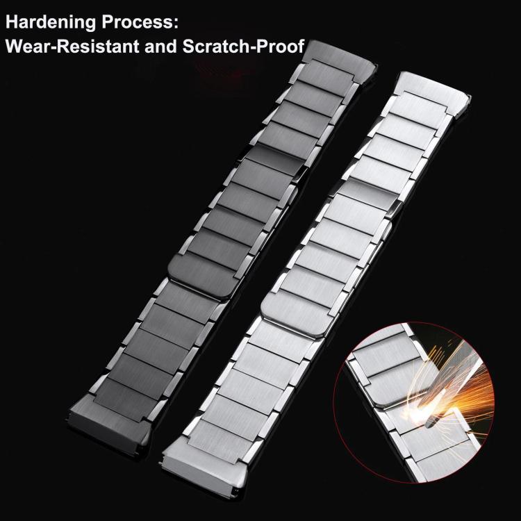 Seamless Press Button Three Beads Magnetic Stainless Steel Watch Band, For Huawei Watch GT 6 Pro
